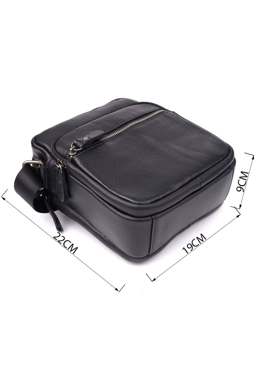 Містка чоловіча сумка на плече з натуральної шкіри 23022 Vintage (348358981)