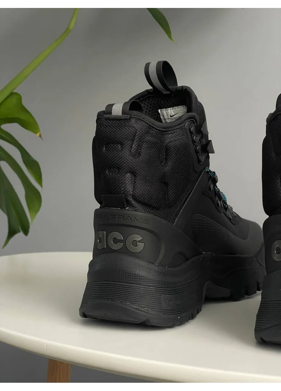 Черные демисезонные кроссовки мужские и женские Nike ACG Air Zoom Gaiadome GTX Black | Найк АЦГ Аір Зум Гайадом