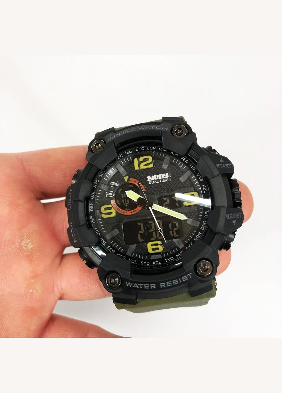 Годинник наручний чоловічий SKMEI 1520AG ARMY GREEN, військовий чоловічий наручний годинник зелений. Колір: зелений No Brand (359475213)