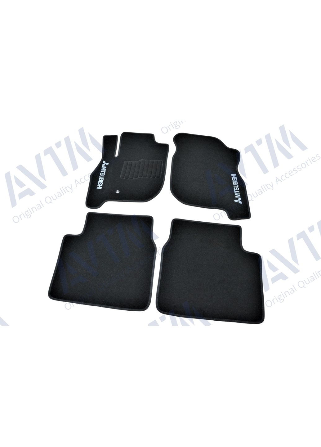 Ворсовые коврики в салон для Митсубиси/ Mitsubishi (2003-) /Чёрные 5шт Beltex Galant (360616609)