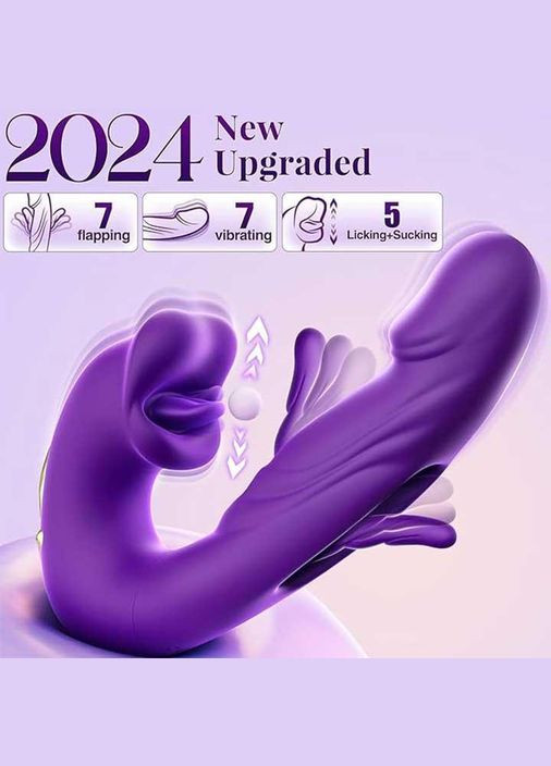 Вибратор 3в1 Pretty Love Night Lover 19 режимов фиолетовый No Brand (336946285)