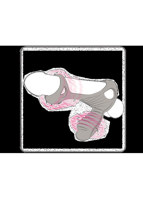 Насадка на член с вибрацией Gladiator с пультом LRS размер F, два двигателя Adrien Lastic (297656587)