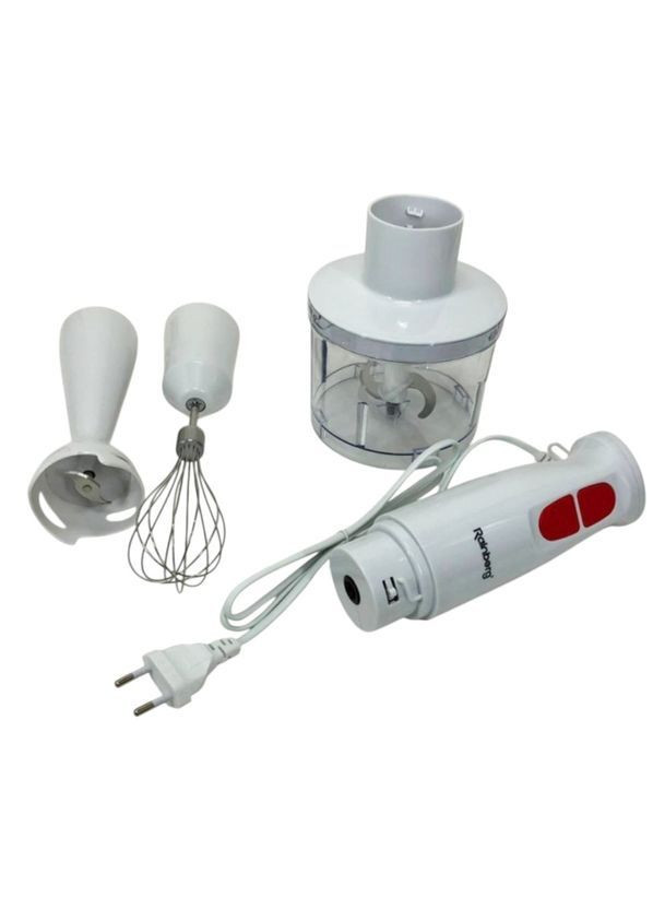 Занурювальний блендер 3 в 1 RB-2243 / Кухоний подрібнювач з міксером 500 Вт Білий Rainberg (362354508)