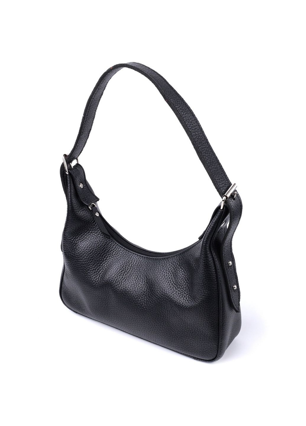 Сумка багет з регульованим ременем із зернистої натуральної шкіри 26х13х6,5 см Shvigel (315873228)