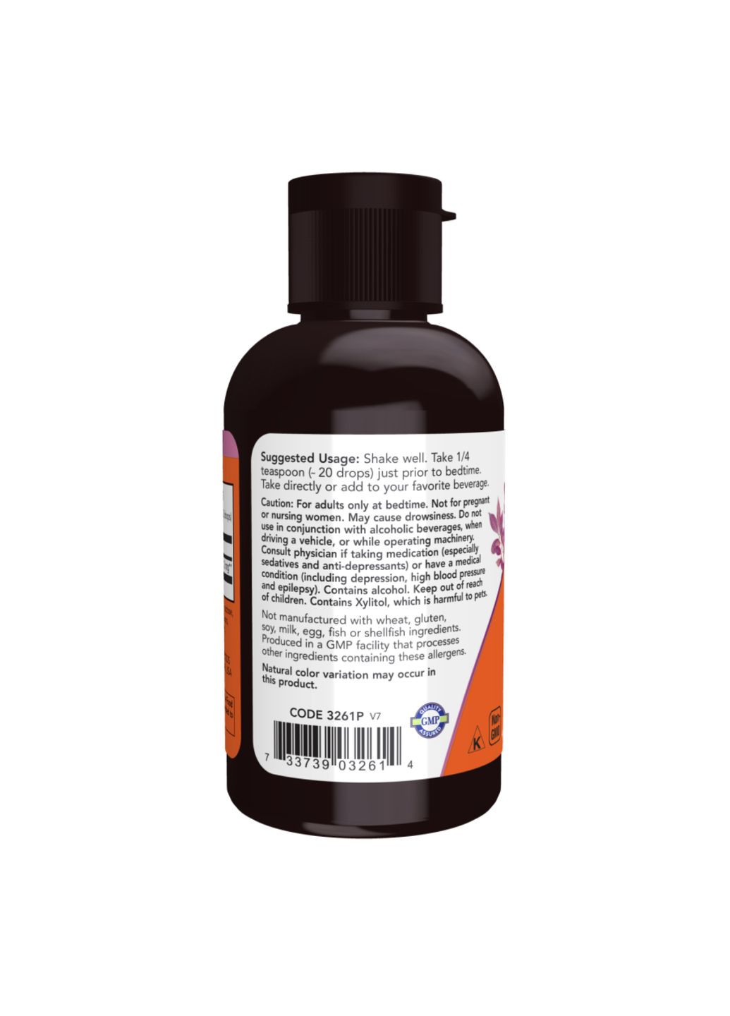 Liquid Melatonin 59 ml NOW для сну 3 мг без цукру покращення якості сну та загального здоров'я Now Foods (368982005)