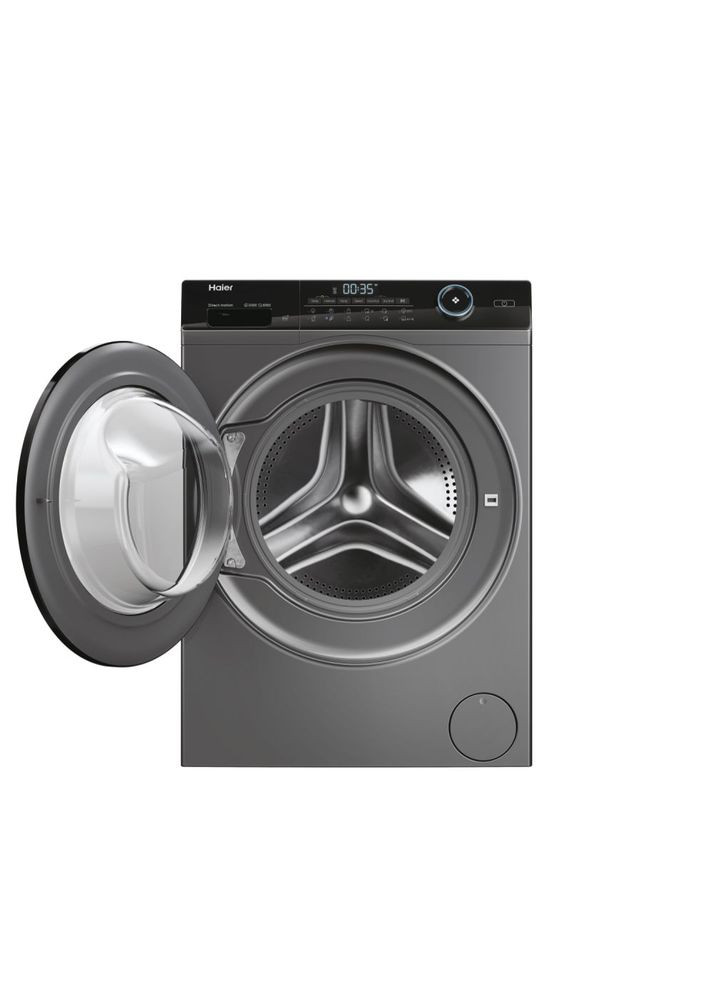 Стирально-сушильная машина фронтальная, 8(5)кг, 1400, A, 46см, дисплей, пара, инвертор, люк черный, прямой привод, серебристый Haier (315143868)