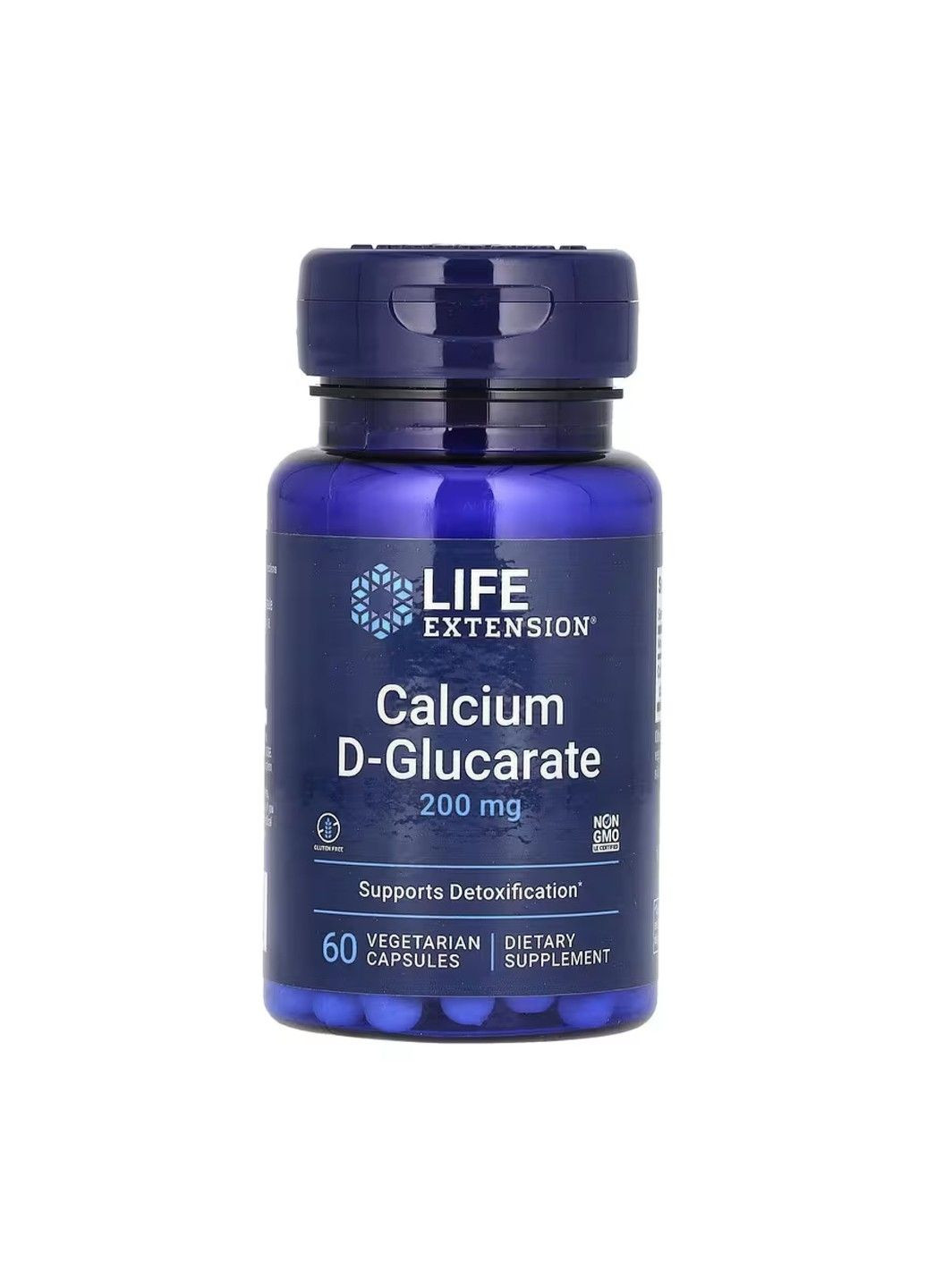 D-глюкарат кальцію, 200 мг, 60 вегетаріанських капсул Life Extension (356174549)