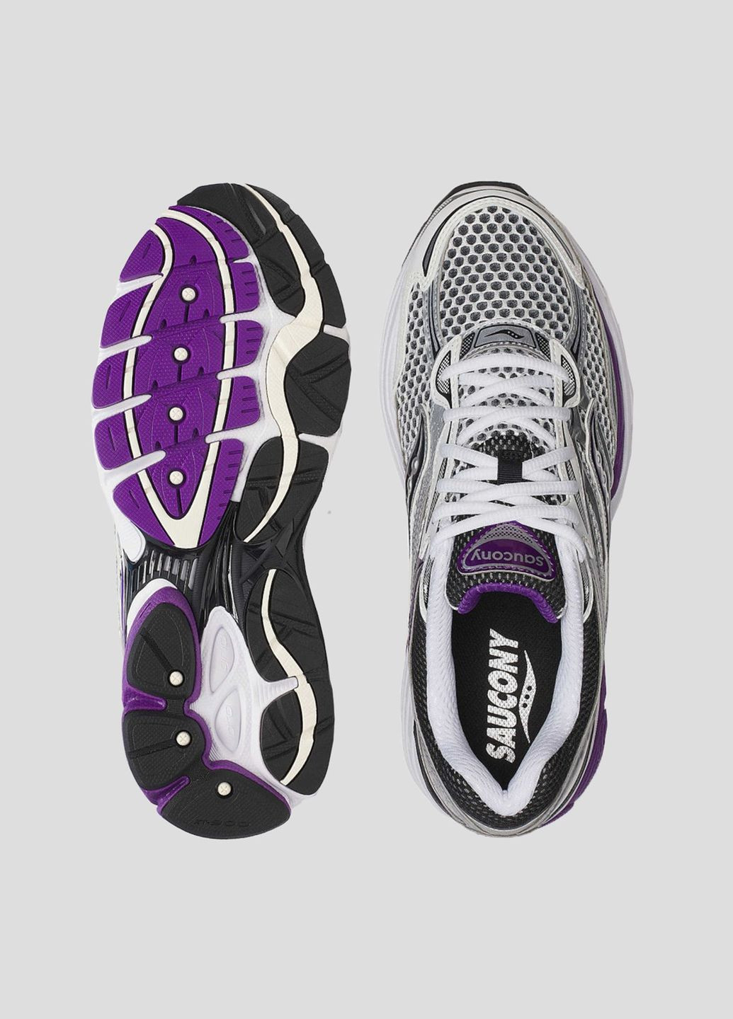 Женские серые текстильные кроссовки Progrid Omni 9 Saucony серые демисезоны (324874360)