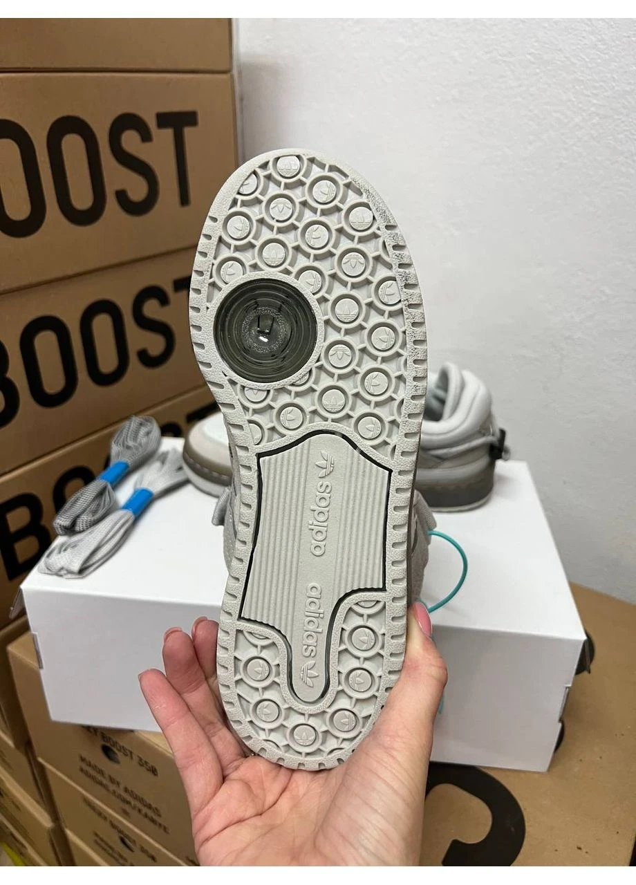 КРОССОВКИ ЖЕНСКИЕ ADIDAS FORUM BUNNY GREY АДИДАС ФОРУМ БЕД БАННИ СЕРЫЕ No Brand серые демисезоны (391016988)