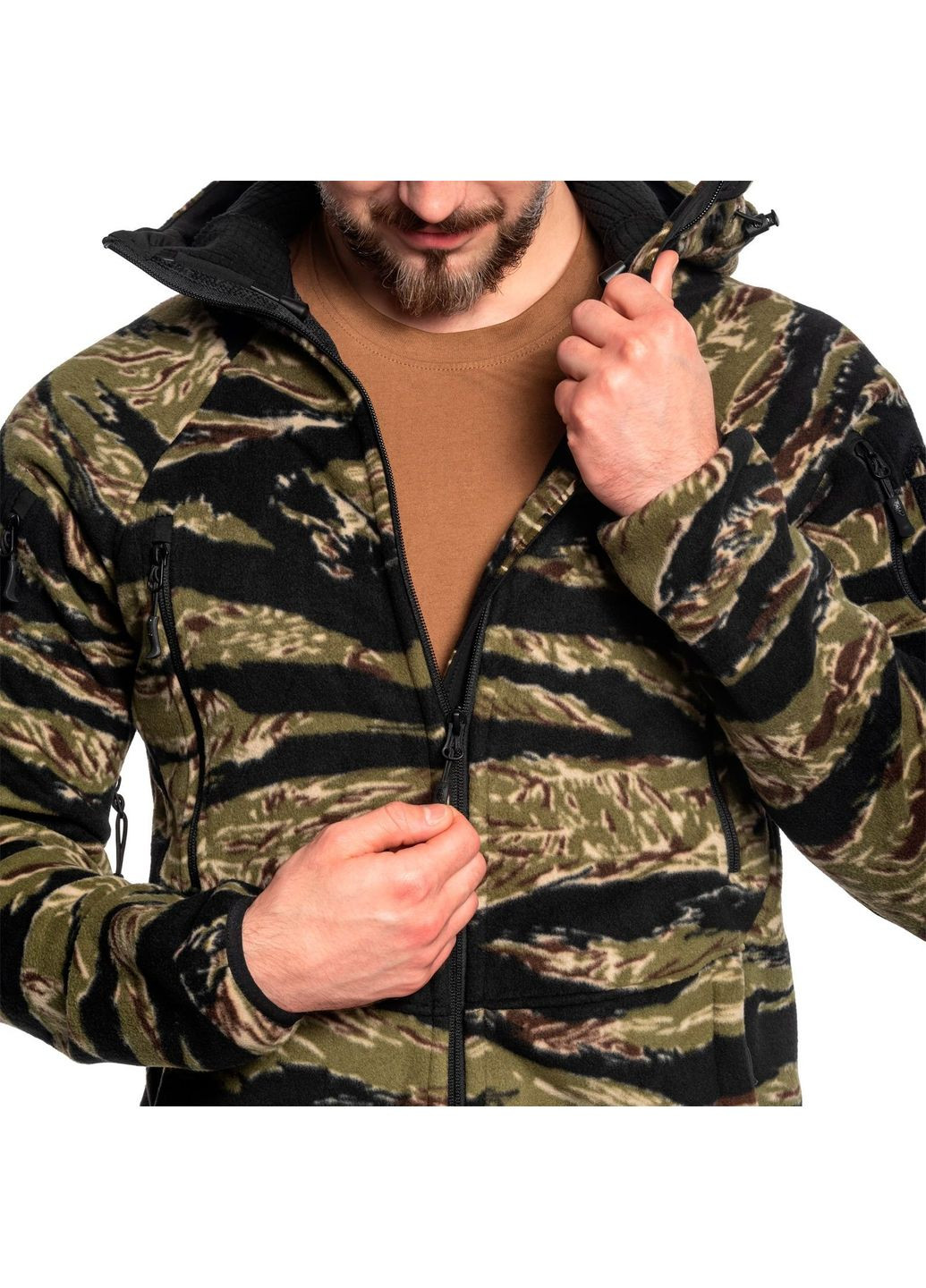 Флисовая Куртка Helikon Patriot Mk2 Hybrid Fleece, Tiger Stripe, XS Helikon-Tex (369488394)