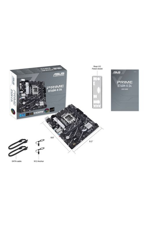 Материнська плата Prime B760M-K D4 Socket 1700 Asus (336950921)