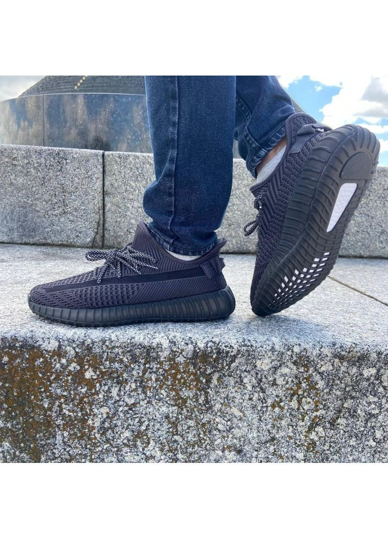 Чорні Осінні кросівки чоловічі adidas yeezy boost 350 cinder reflective адідас ізі буст No Brand