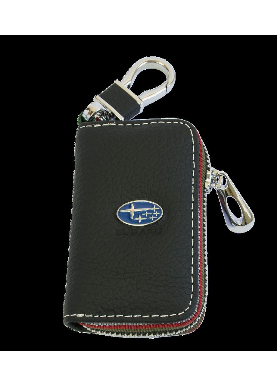 Ключница, кожаная автоключница с логотипом СУБАРУ (черная 21006) Subaru (360949266)
