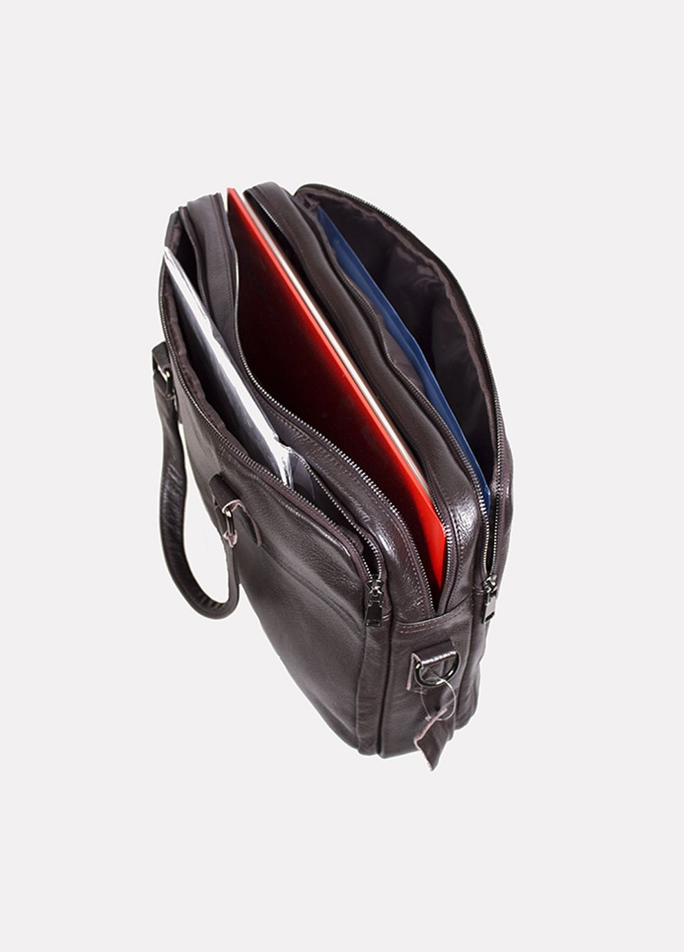 Мужская кожаная сумка R1902BROWN-111 коричневая No Brand (370848433)