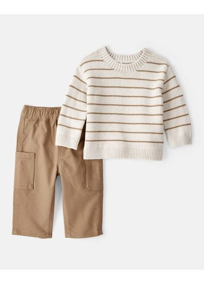 Бежевий костюм смужка бежевий, Carter's