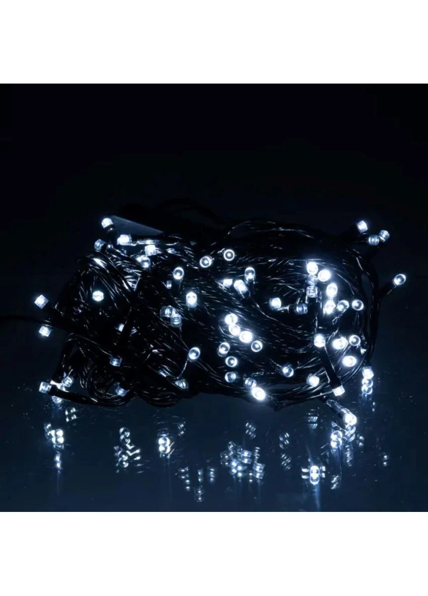 Новогодняя гирлянда комнатная нить 10 м 120 LED черный провод Белый W120LED10MBW Garlando (377035898)