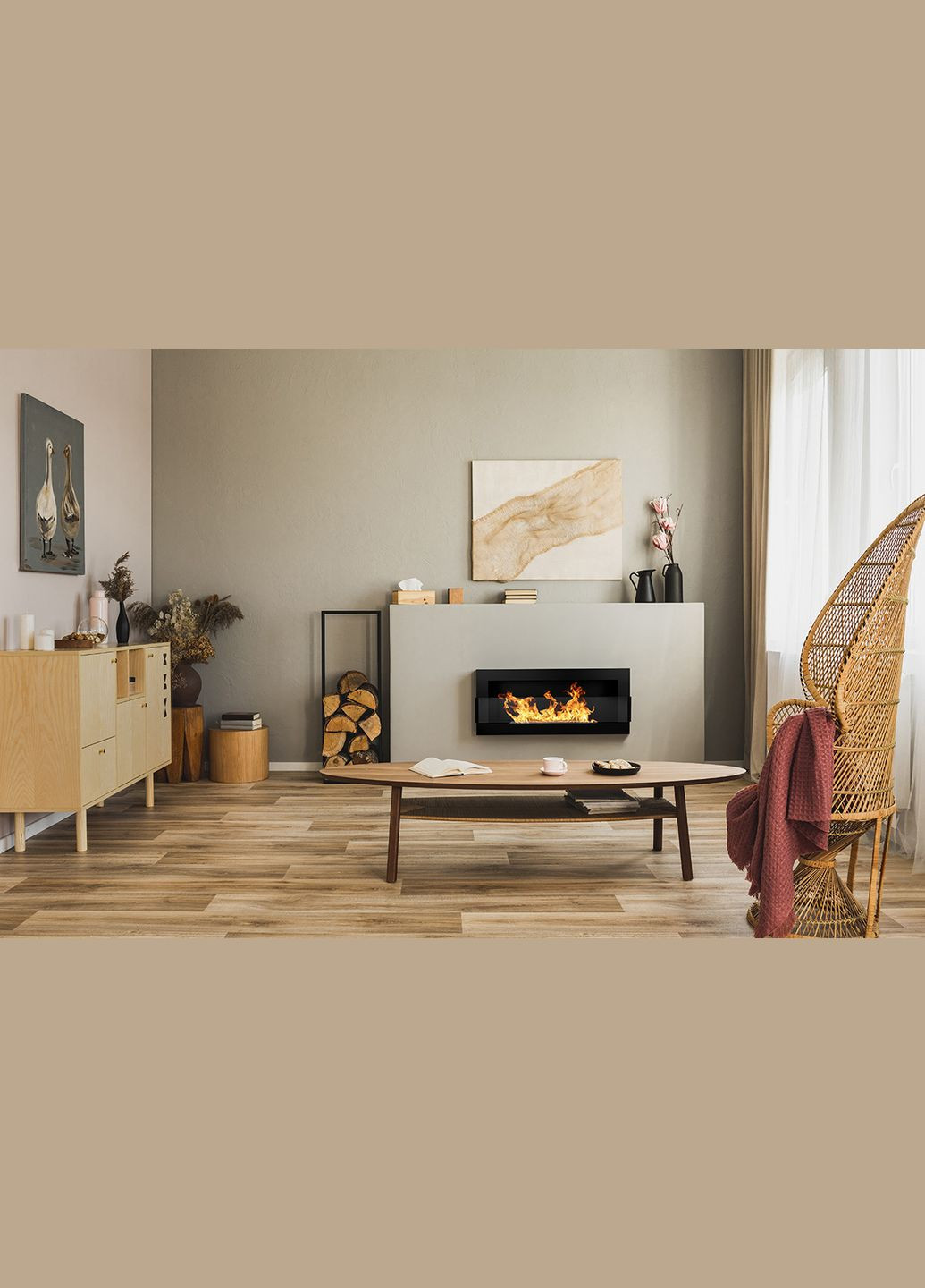 Биокамин 900х400х120 BLACK MAT + СТЕКЛО No Brand (347311697)