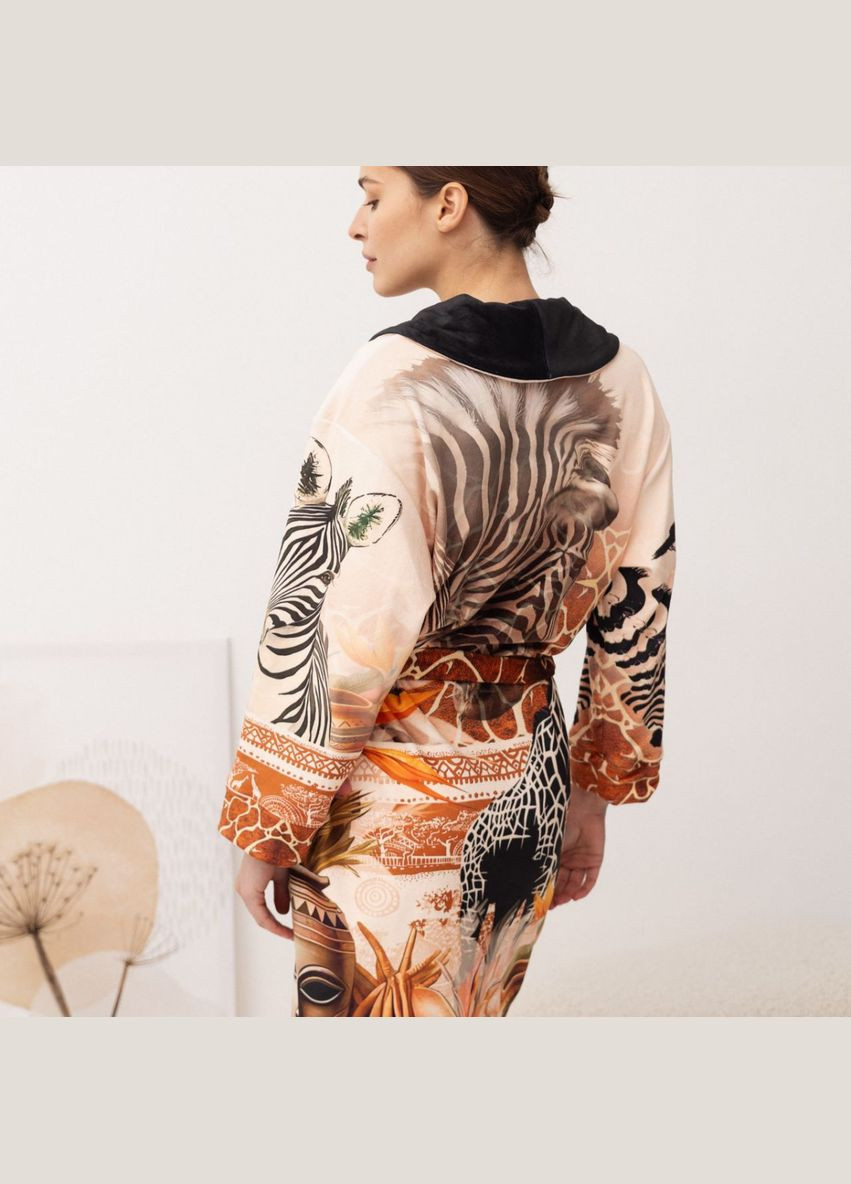 Халат женский из плюшевого велюра эксклюзивный Wild Africa 18355 L-XL FlexDress (336766969)