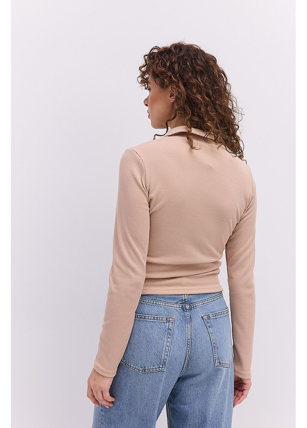 Женская бежевая водолазка с воротником на молнии Arjen (364967581)