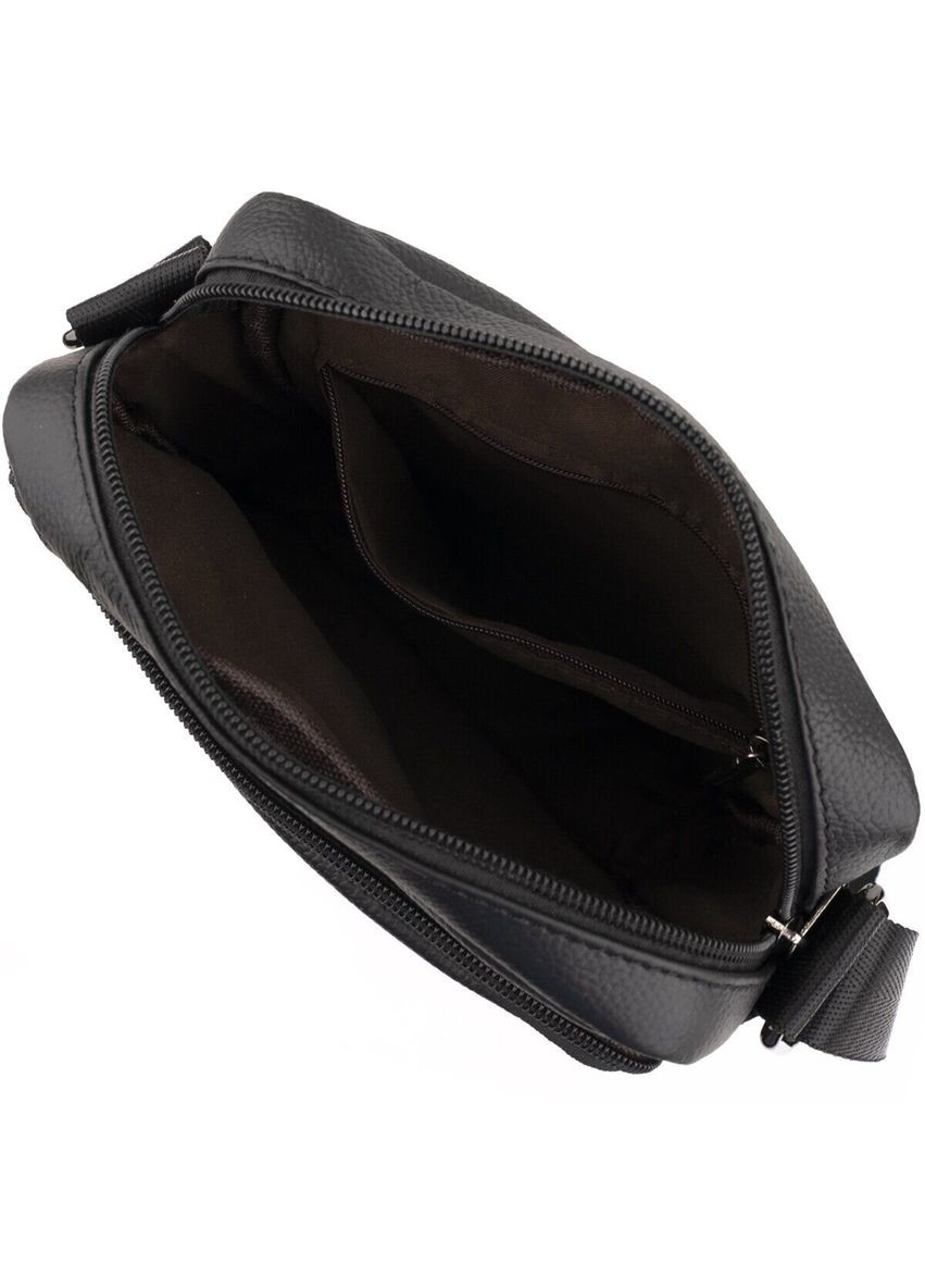Чоловіча сумка через плече Vintage із натуральної шкіри з потайними кишенями чорна (sku_14743) No Brand (328922678)