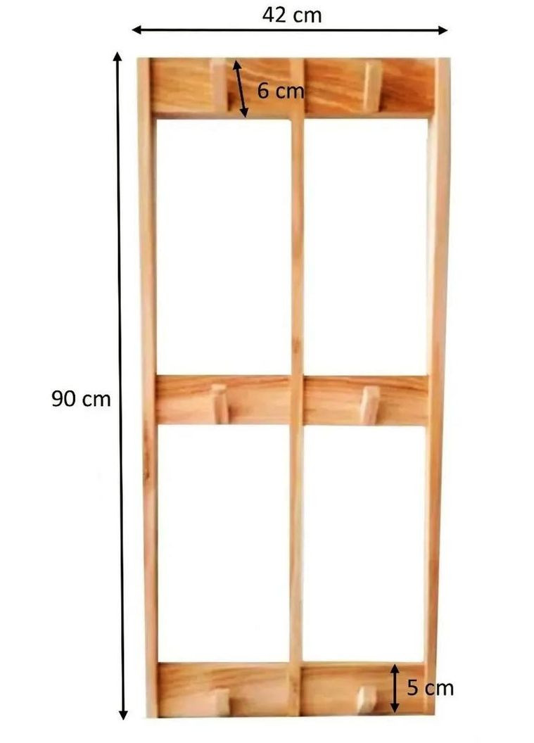 Вешалка для сумок из дерева Жаклер 4 сиена (ВСУ-405305) No Brand (327868351)