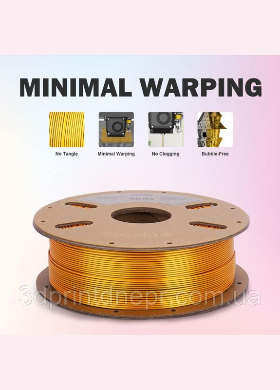 PLA Філамент ПЛА пластик для 3Д друку Silk Dual-Color PLA, Black & Dark Gold 1кг Eryone (339042763)