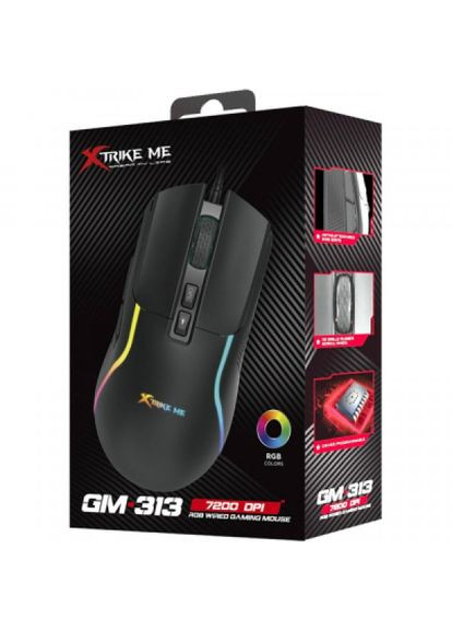 Мышка (GM-313) XTRIKE ME gm-313 usb rgb black (290704647)
