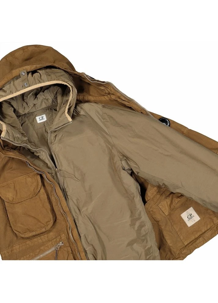 Коричнева демісезонна куртка ba-tic hooded field jacket brown 13cmow092a-006237g CP Company