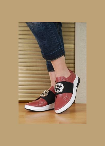 No Brand Туфлі бордовий з, — (366704565)