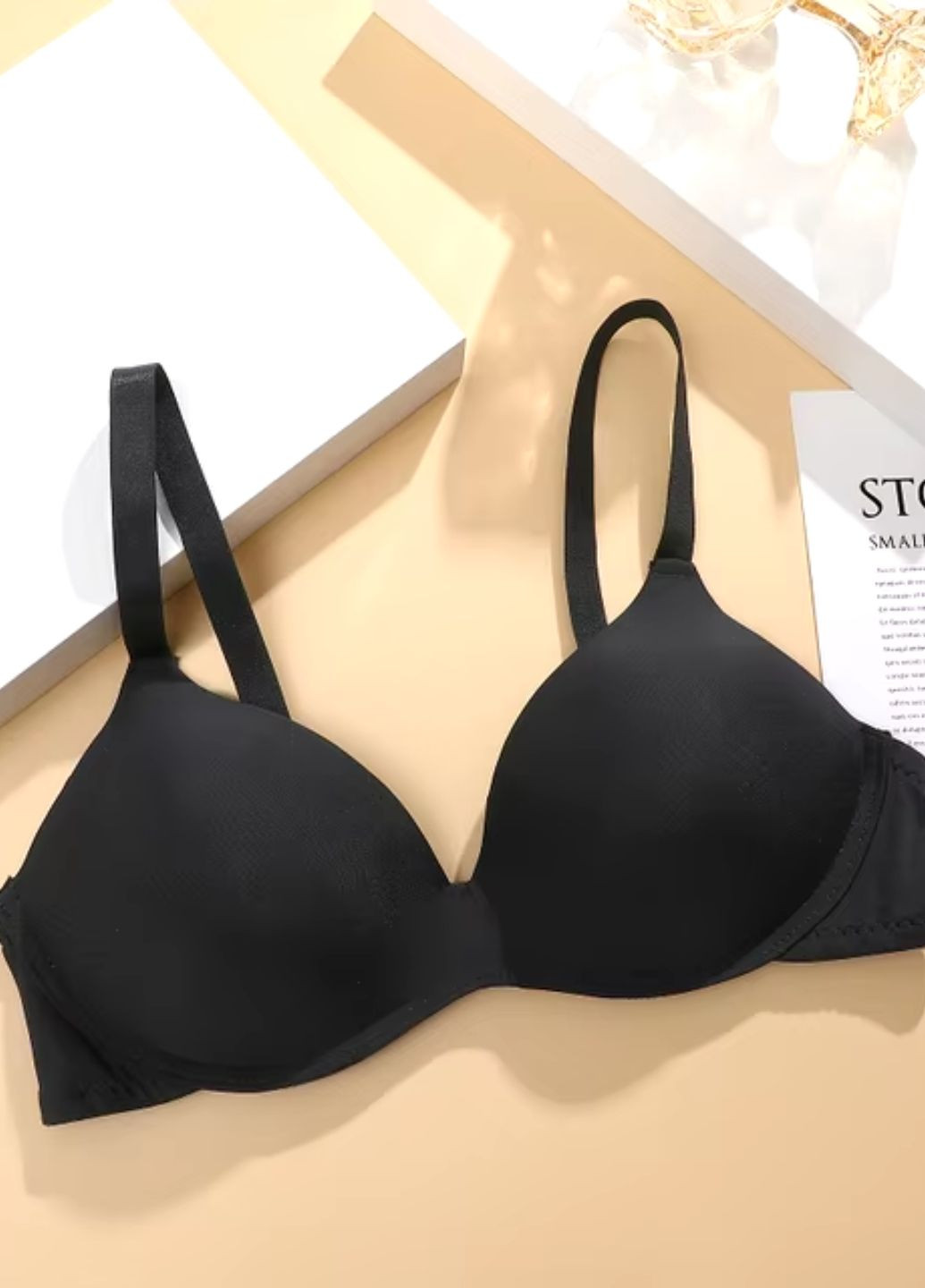 Чорний бралетт жіночий бюстгальтер без кісточок black comfort (1491-) 80 Finetoo без кісточок