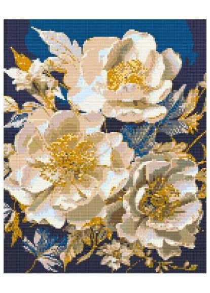 Алмазна мозаїка "Білі півонії" 40х50 см Origami (372469268)