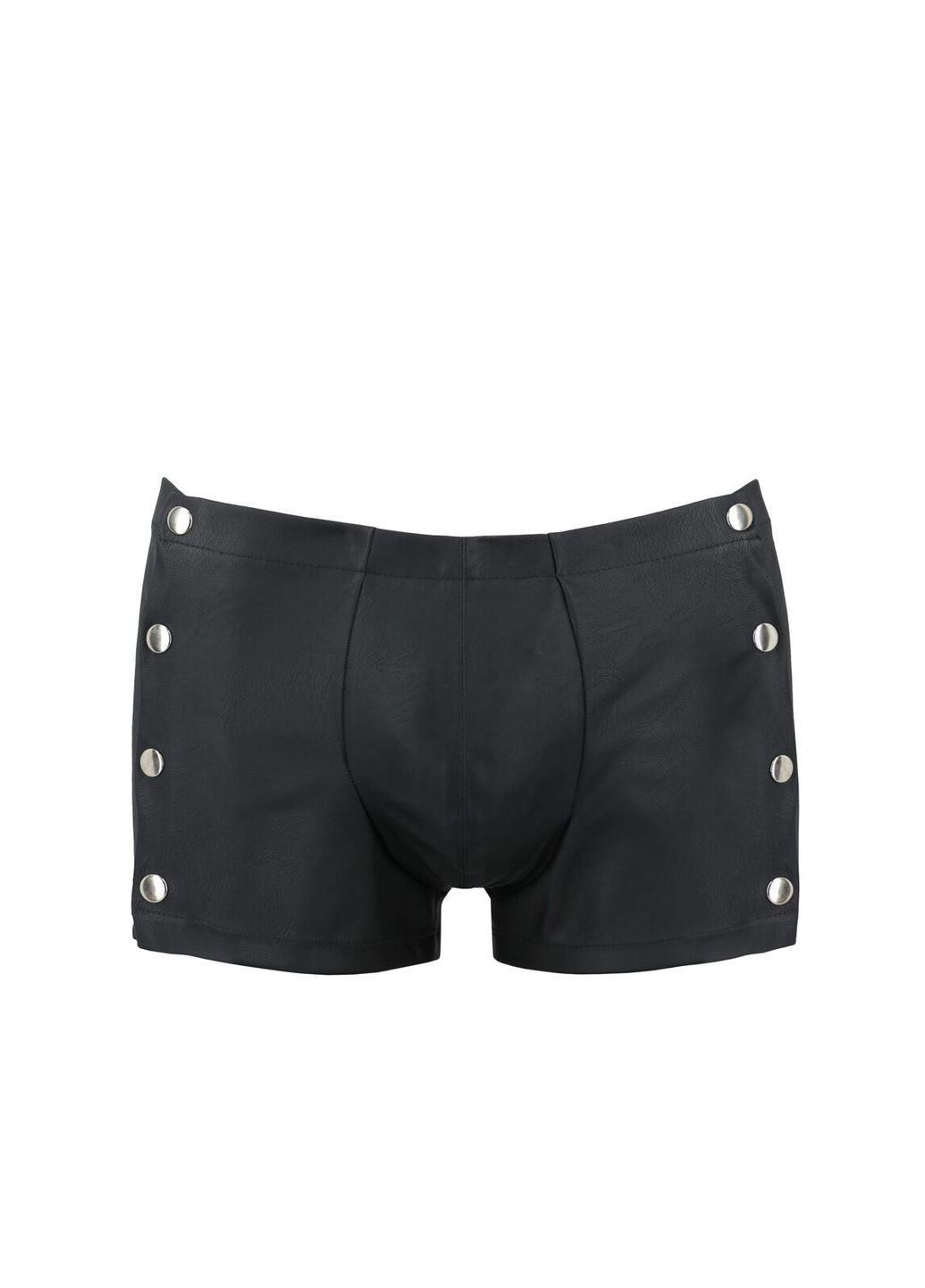 Чоловічі шкіряні боксери із заклепками Short David, чорні Passion (297587253)