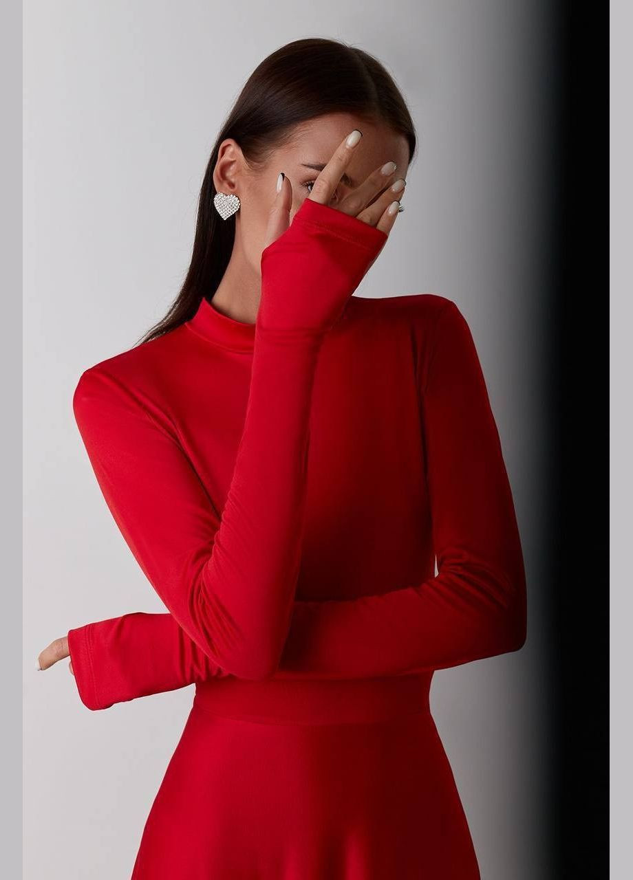 Червона вечірня жіноча сукня максі а-силует Avanti однотонна