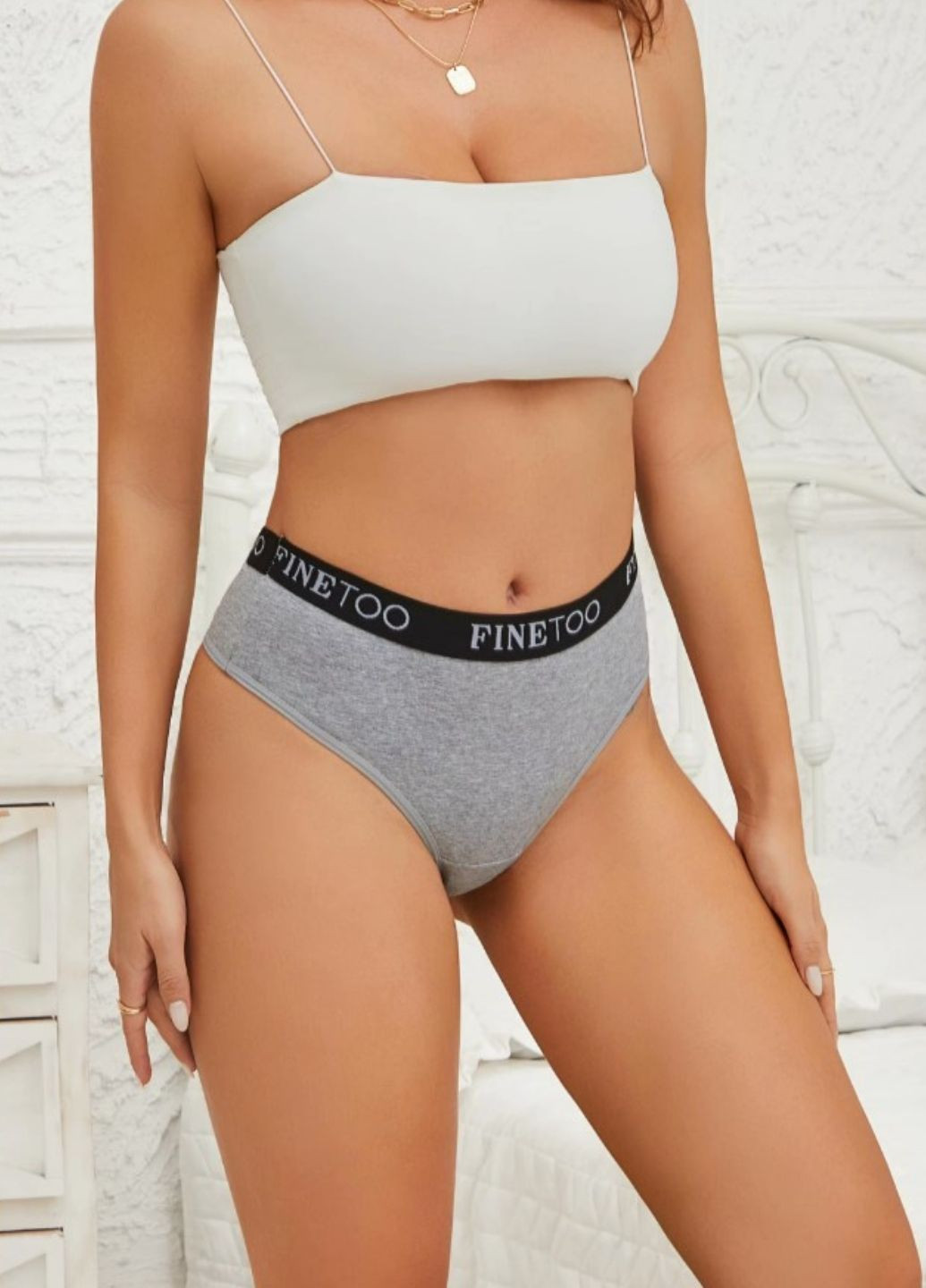 Женские трусики хлопковые стринги Good Shape (1990-42-01) Finetoo (366546323)