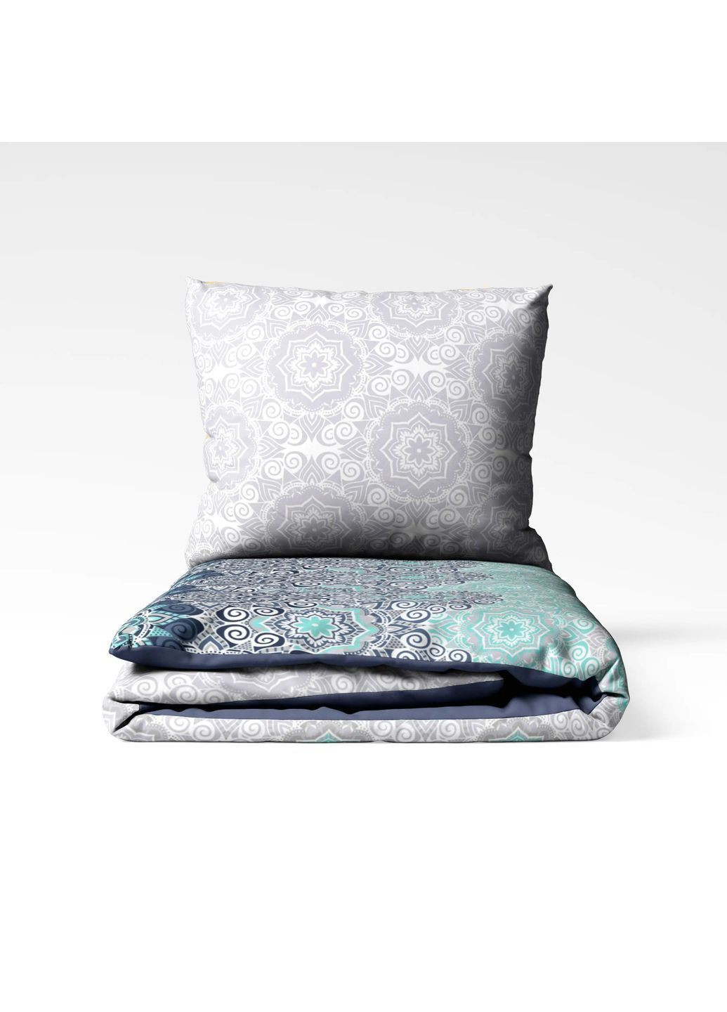 Євро комплект постільної білизни з наволочками 50*70 см, 115 гр/м2 Blue Ash Сірий (18140200215) ТЕП (365851799)