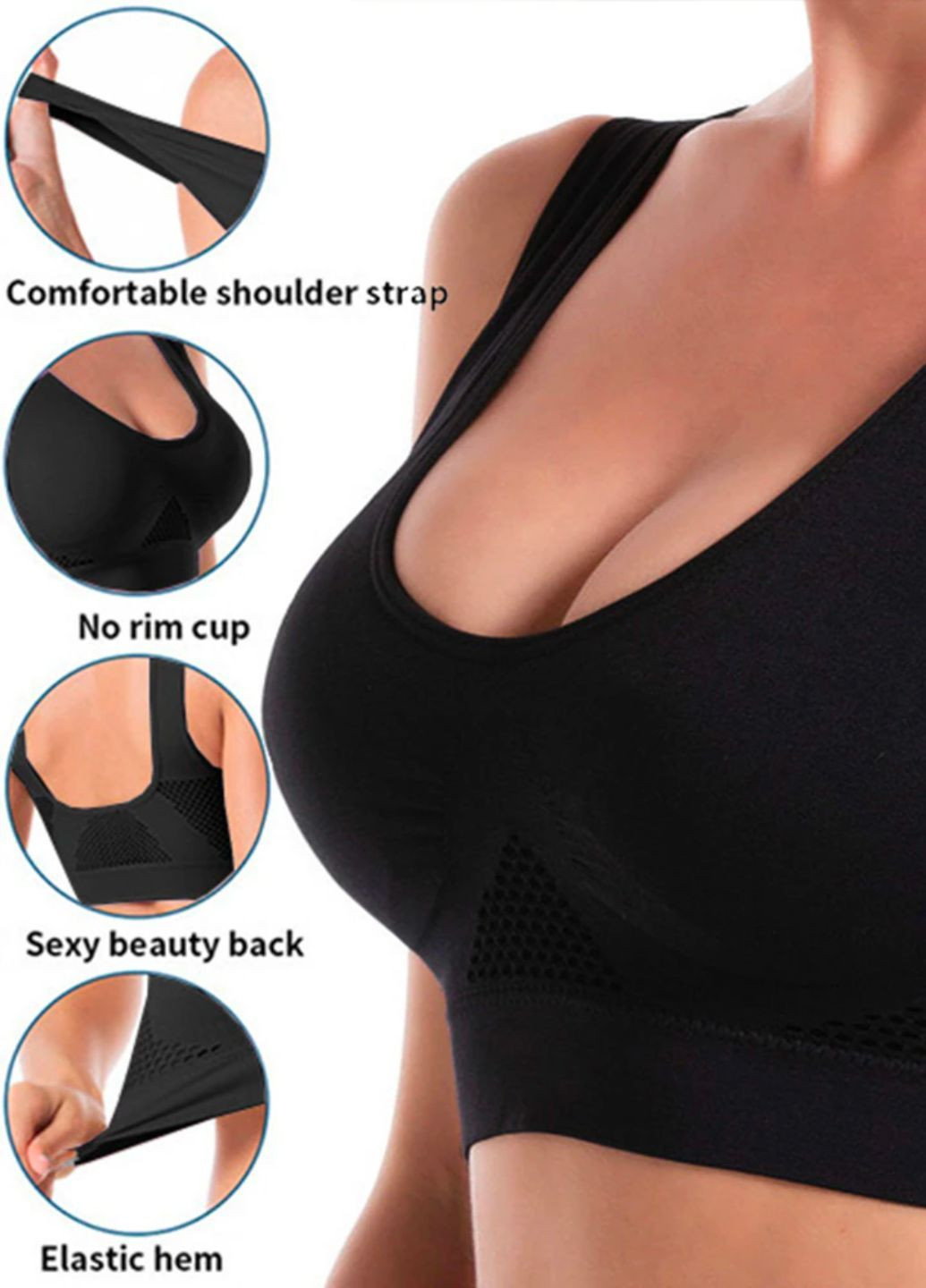 Топ жІночий з вставками сітки великий розмір No Brand (301940191)