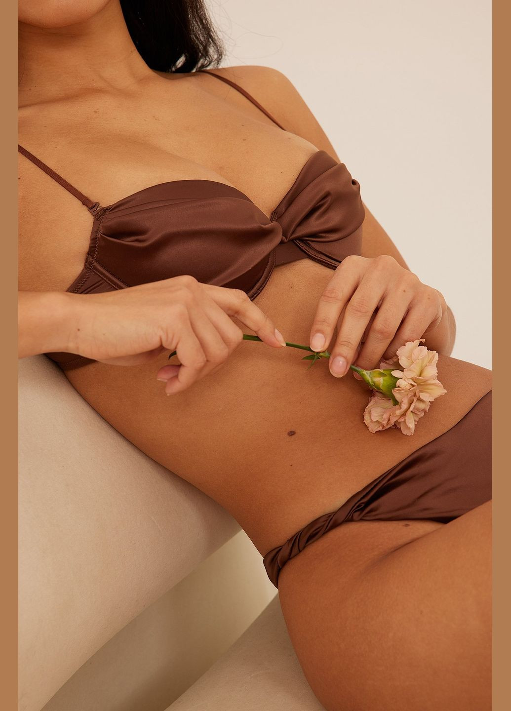 Коричневий бюстгальтер,коричневий, NA-KD