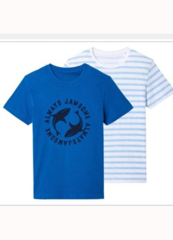 Блакитна літня комплект футболок для хлопчика . німеччина. Pepperts