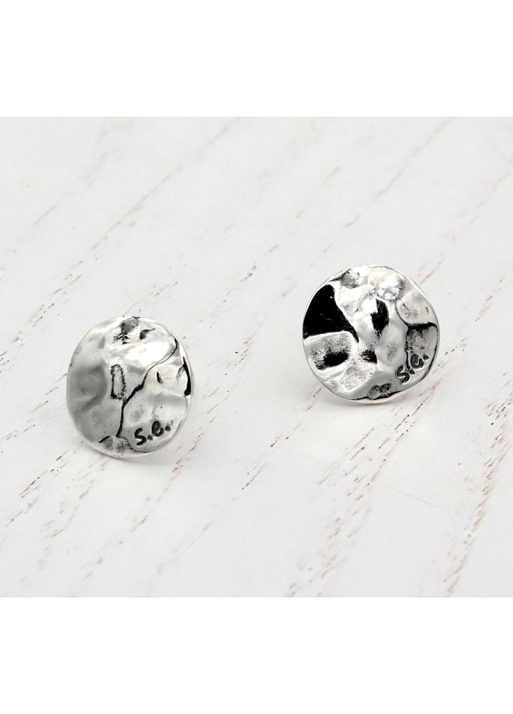 Серьги пусеты серебряные Электрум 925 Skifska Etnika (364202950)