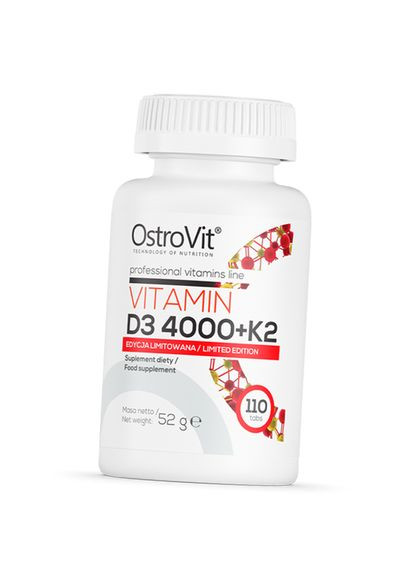 Vitamin D3 4000 + K2 110таб (36250039) Ostrovit (277756200)