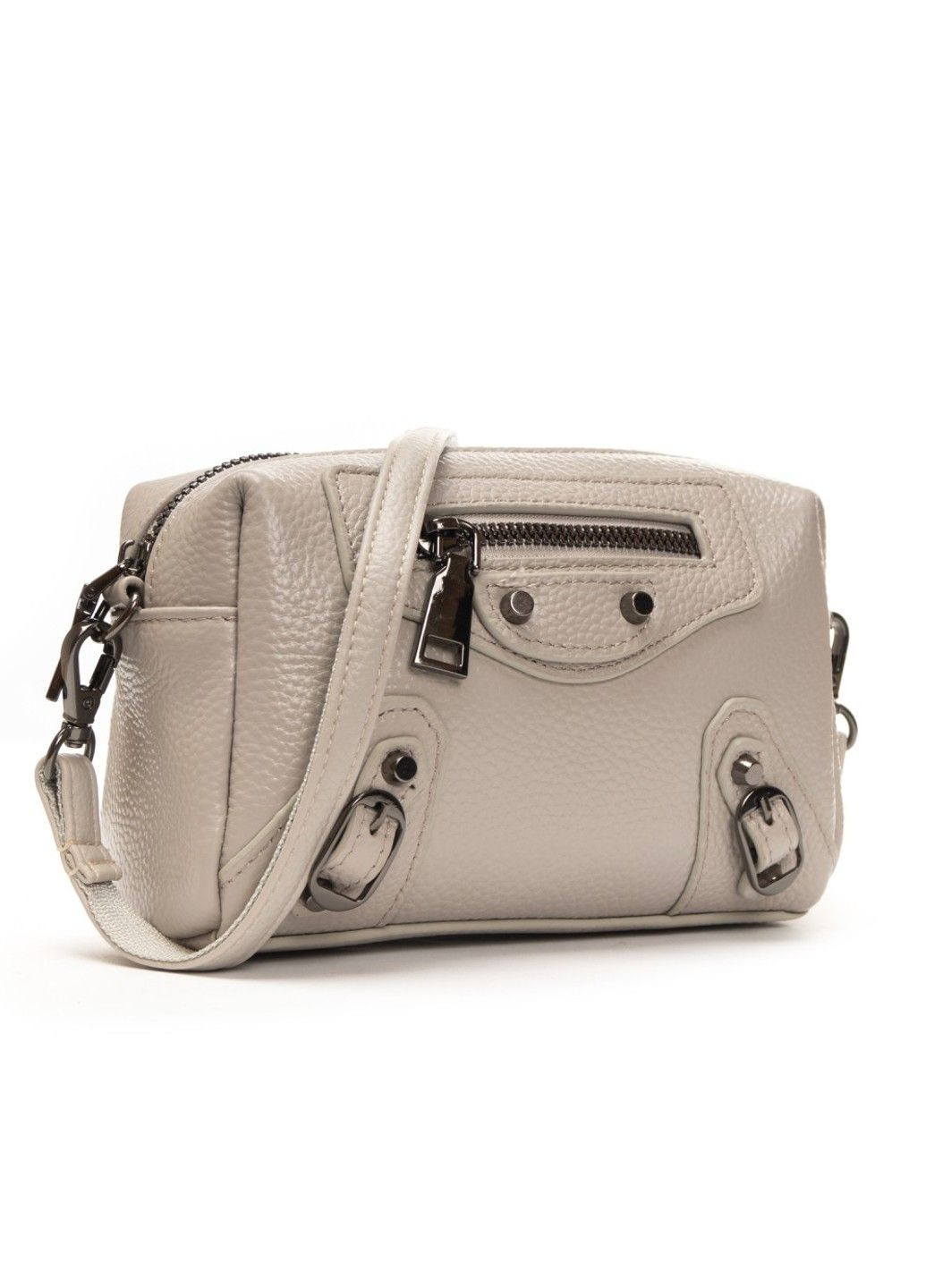 Жіночий молодіжний шкіряний клатч 60072 pale grey Alex Rai (336144341)