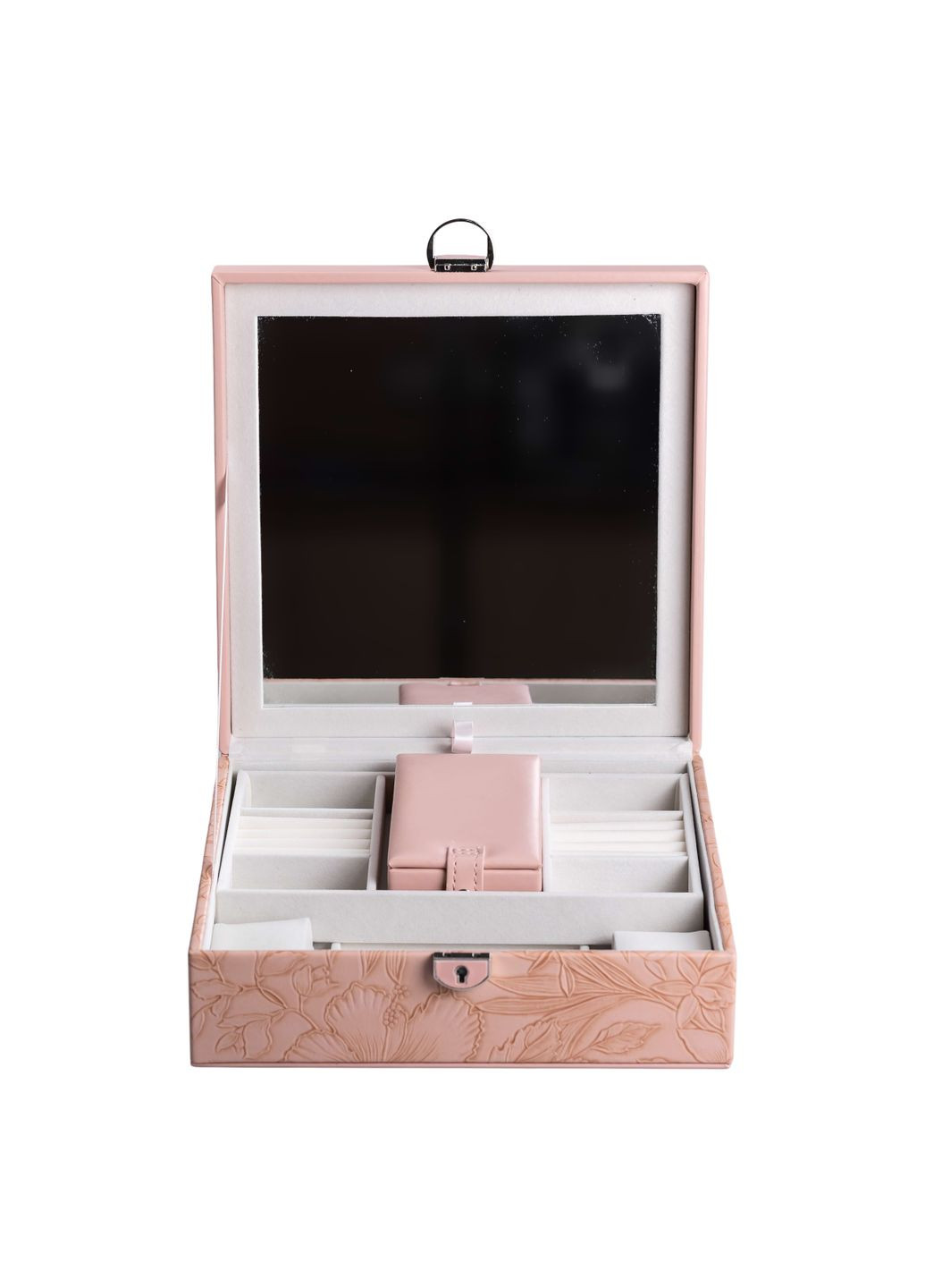 Ящик-органайзер для украшений с замком 25х25х8,5 см, Yiwu (328602953)