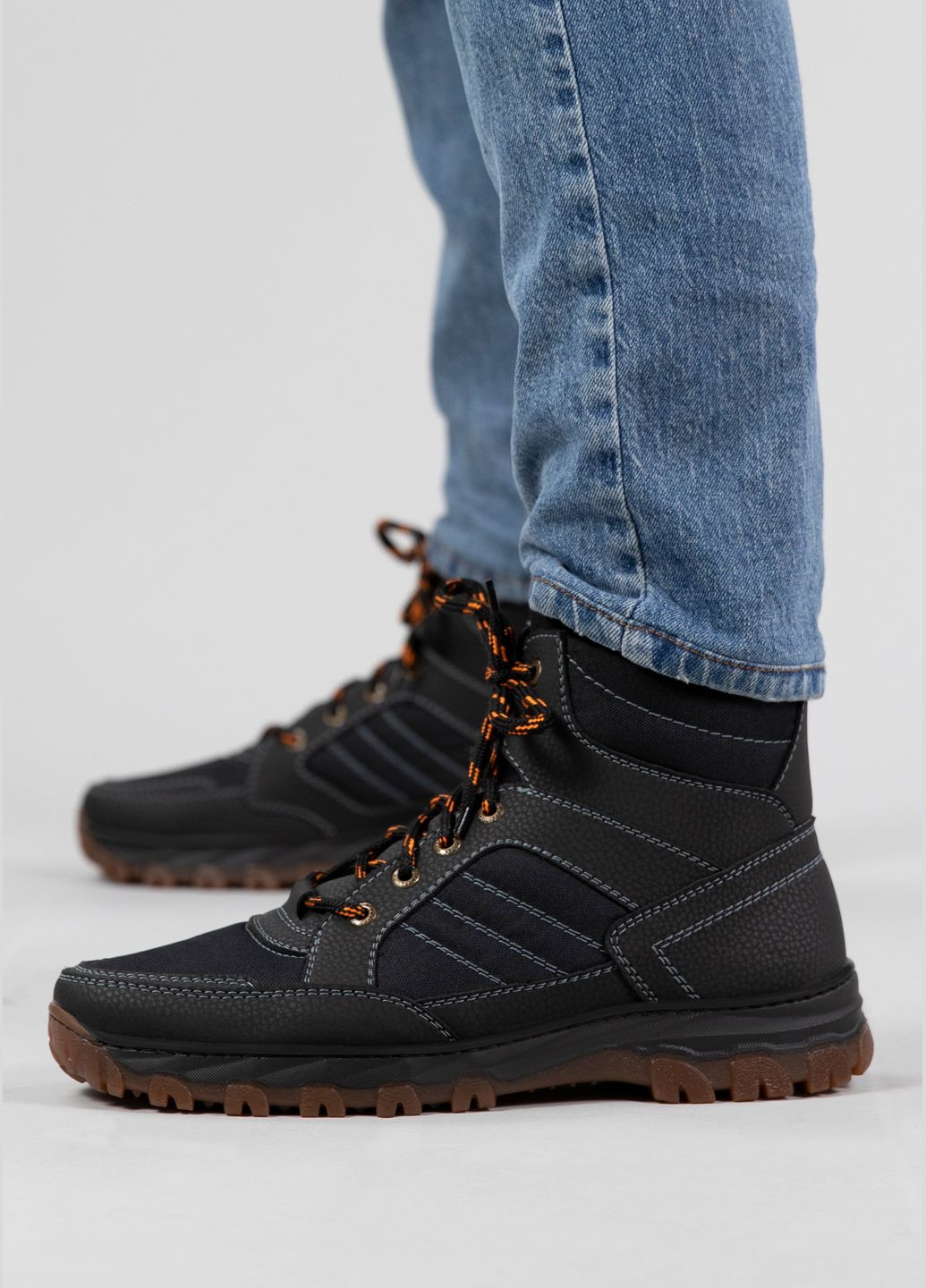 Черные зимние ботинки мужские зимние kl-shoes с мехом черные (аб 110) Kluchkovskyy