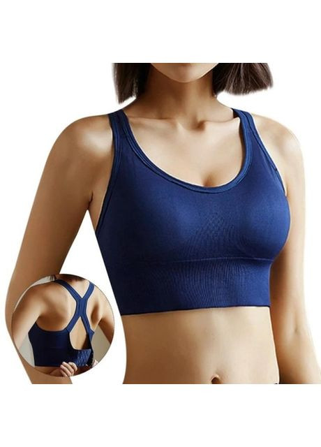 Топ спортивний жіночий на застібці 18809 M темно-синій Fashion (338812118)