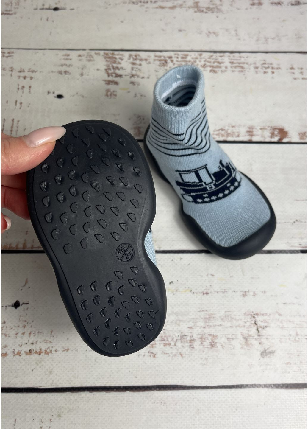 Капці-шкарпетки дитячі для хлопчика Блакитний (171) Lupilu (364927103)