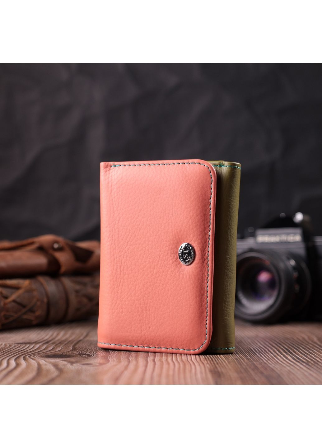 Жіночий шкіряний гаманець 11,3х8,5х2 см st leather (288048121)