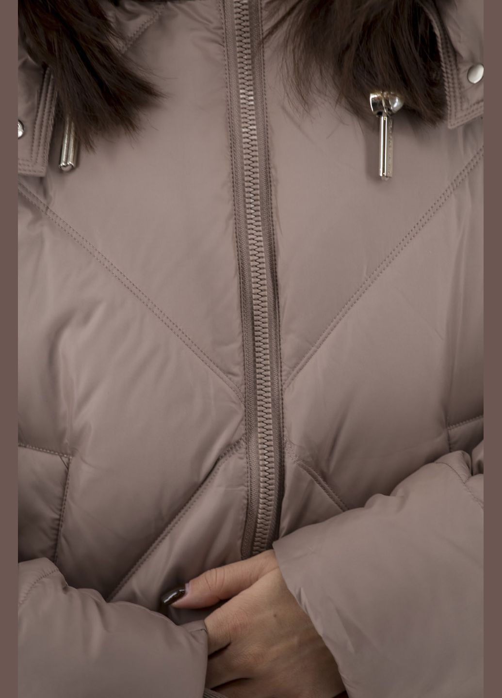 Бежевий демісезонний Пуховик Snow Image