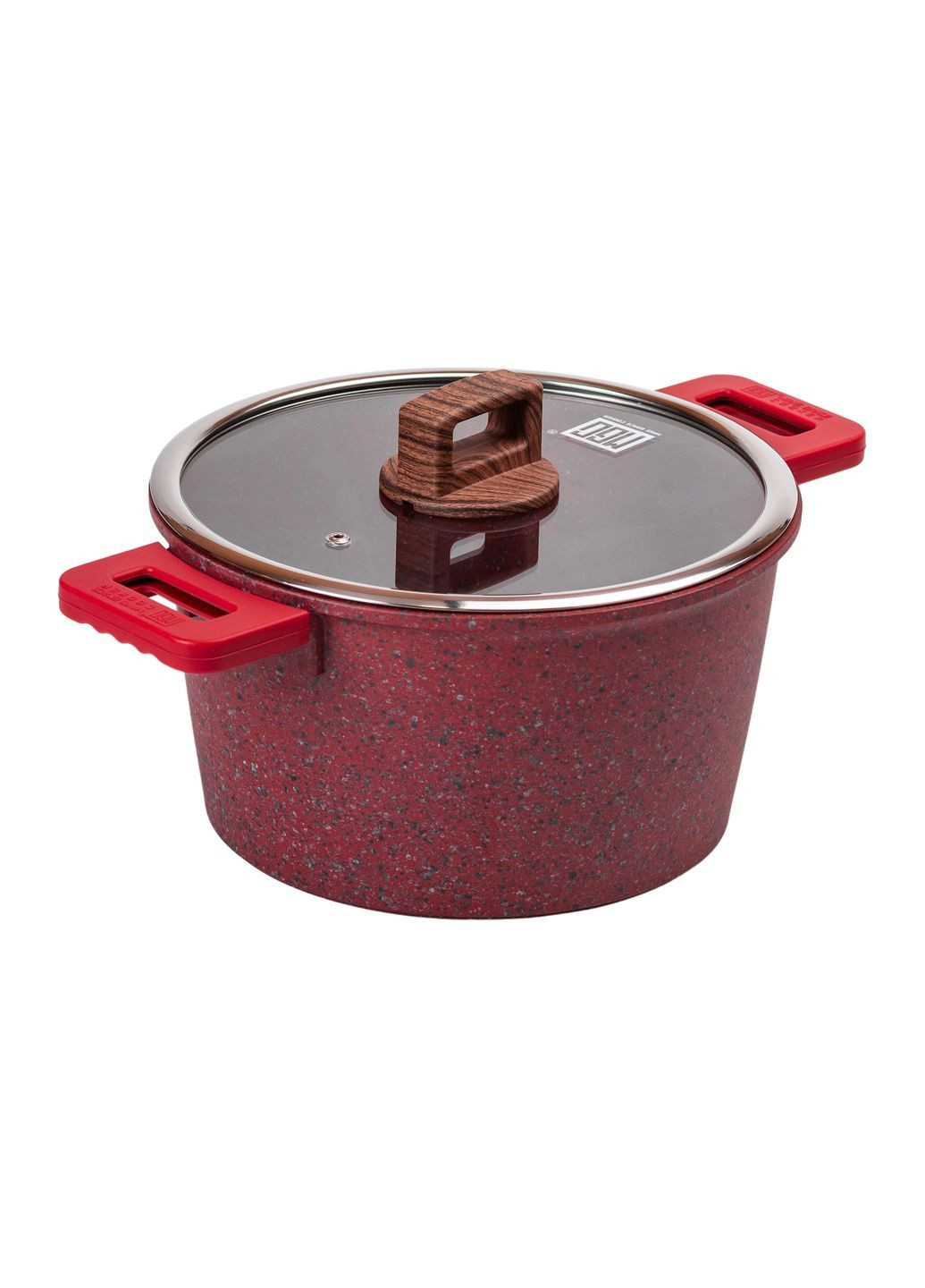 Каструля алюмінієва MGC з керамічним покриттям 5.3 л, червона MGC HP-4-446R No Brand (373399876)