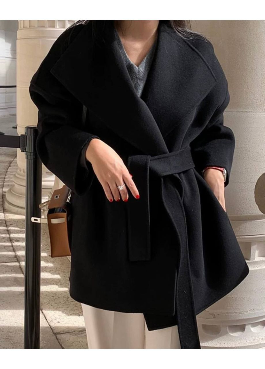 Чорне демісезонне Жіноче пальто FINO Mode