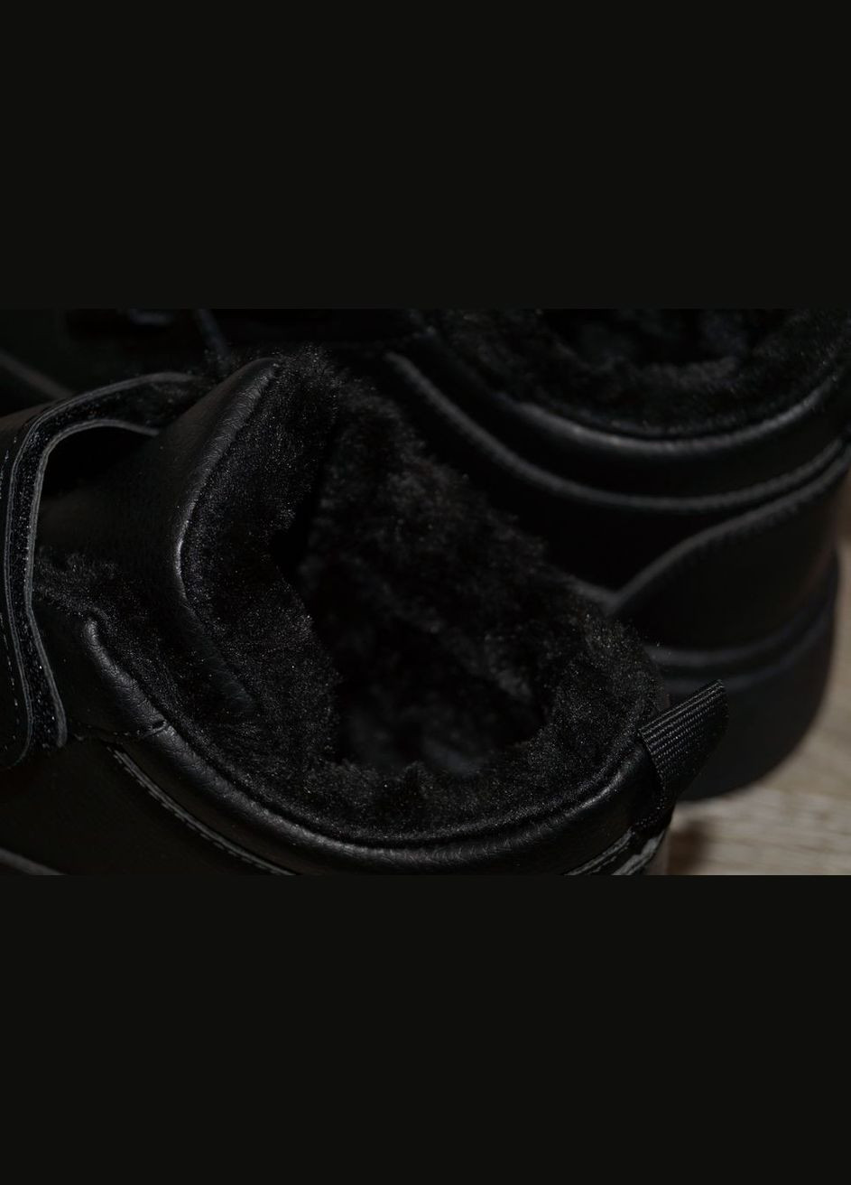 Зимние ботинки женские зимние черные Gollmony из искусственной кожи